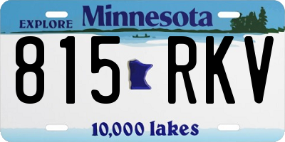 MN license plate 815RKV