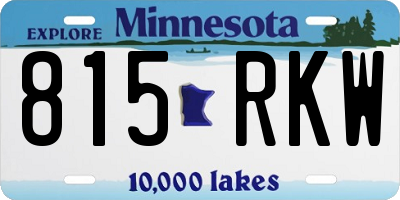 MN license plate 815RKW