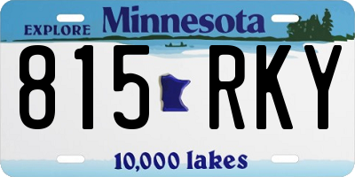 MN license plate 815RKY