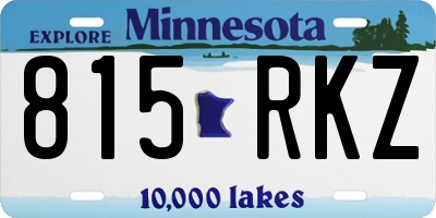 MN license plate 815RKZ