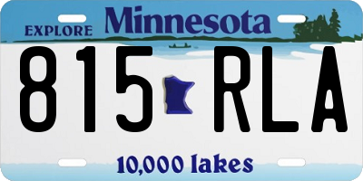 MN license plate 815RLA