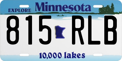 MN license plate 815RLB