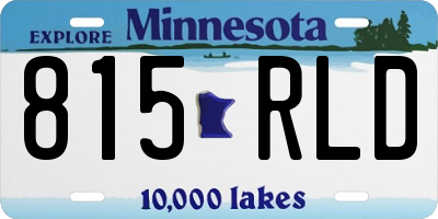MN license plate 815RLD