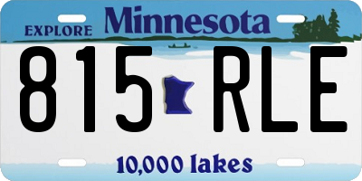 MN license plate 815RLE