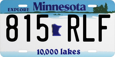 MN license plate 815RLF