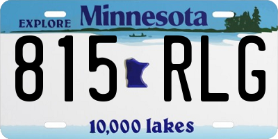 MN license plate 815RLG