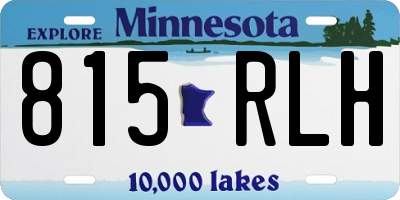 MN license plate 815RLH