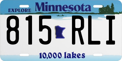 MN license plate 815RLI