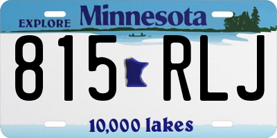 MN license plate 815RLJ
