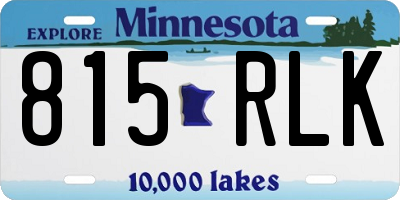 MN license plate 815RLK
