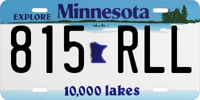 MN license plate 815RLL