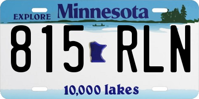 MN license plate 815RLN