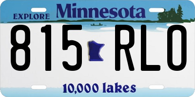MN license plate 815RLO
