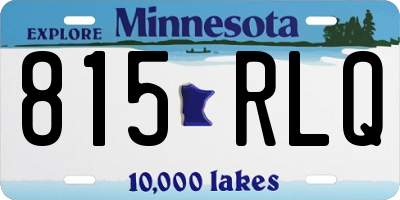 MN license plate 815RLQ