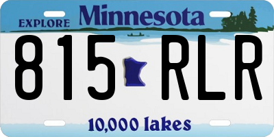 MN license plate 815RLR