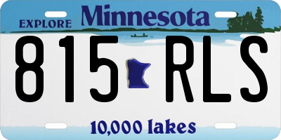 MN license plate 815RLS