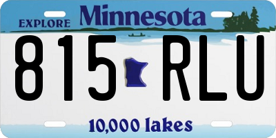 MN license plate 815RLU