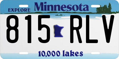 MN license plate 815RLV