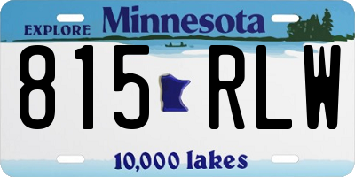 MN license plate 815RLW