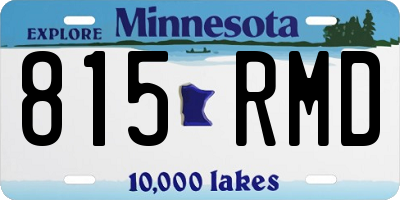 MN license plate 815RMD