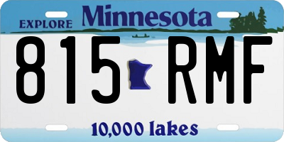 MN license plate 815RMF