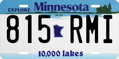 MN license plate 815RMI