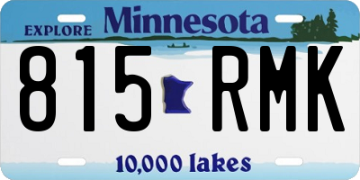 MN license plate 815RMK