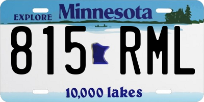 MN license plate 815RML