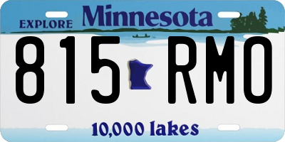 MN license plate 815RMO