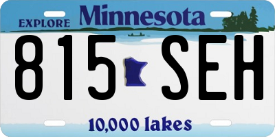 MN license plate 815SEH