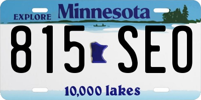 MN license plate 815SEO