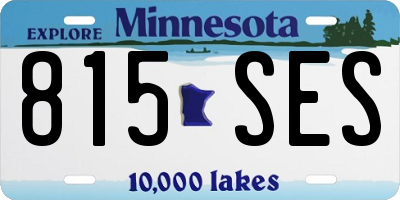 MN license plate 815SES