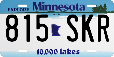 MN license plate 815SKR
