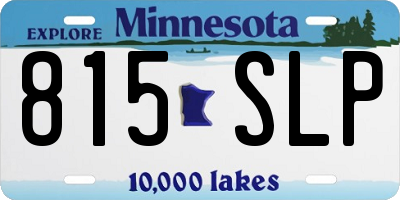 MN license plate 815SLP