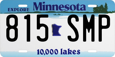 MN license plate 815SMP