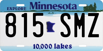 MN license plate 815SMZ