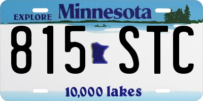 MN license plate 815STC