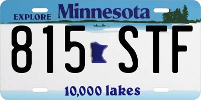 MN license plate 815STF