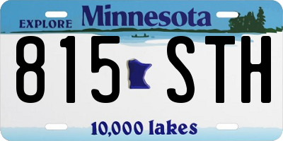 MN license plate 815STH