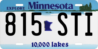 MN license plate 815STI