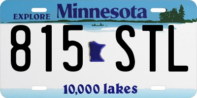 MN license plate 815STL