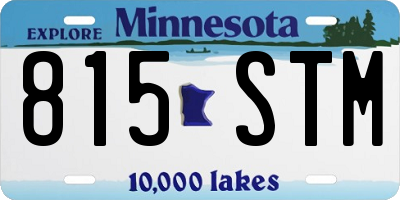 MN license plate 815STM
