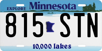 MN license plate 815STN