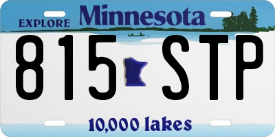 MN license plate 815STP