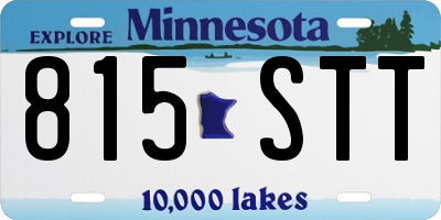 MN license plate 815STT