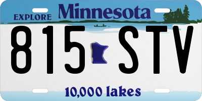 MN license plate 815STV