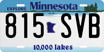 MN license plate 815SVB