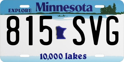 MN license plate 815SVG