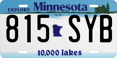 MN license plate 815SYB
