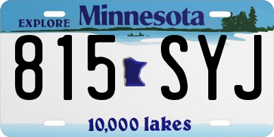 MN license plate 815SYJ